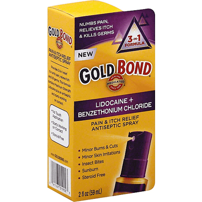 Gold Bond Pain & Itch Relief Antiseptic Spray - 3-in-1 Formula