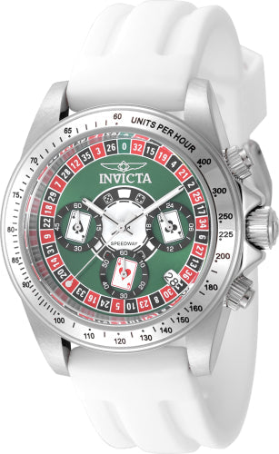 Invicta Men's Speedway Watch - Green Dial & Silicone Strap