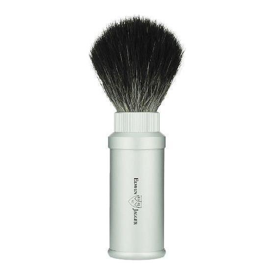 Edwin Jagger Synthetic Travel Shaving Brush - Silver 21M530