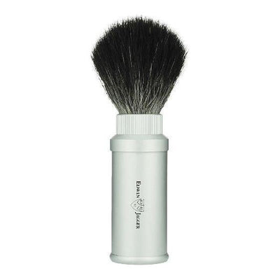 Edwin Jagger Synthetic Travel Shaving Brush - Silver 21M530
