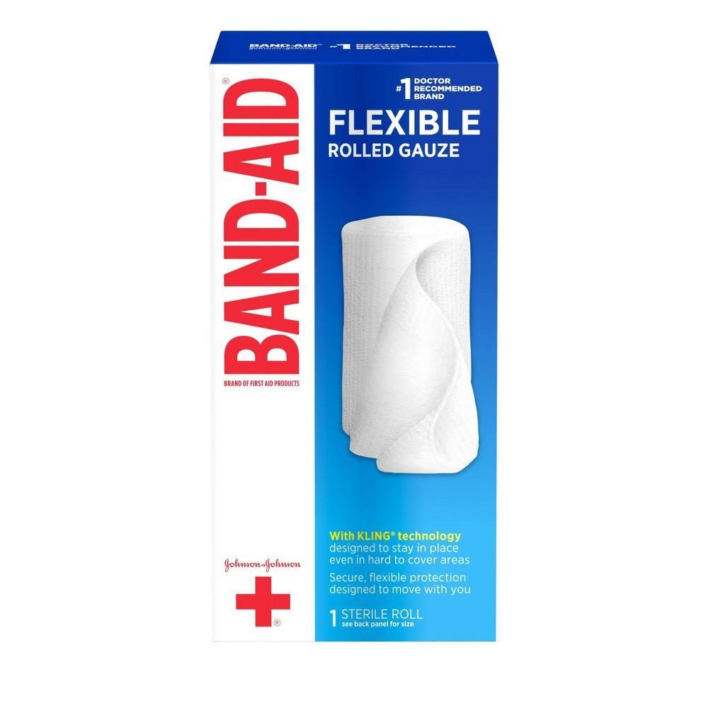 Band-Aid Première Gazes Rouleaux, Grande, 4 Pouces X 2,5 Yards