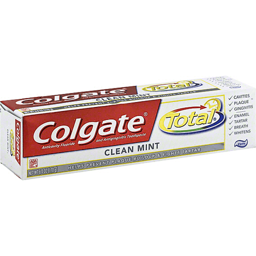 Pasta de dientes Colgate Total con flúor anticaries - Menta limpia