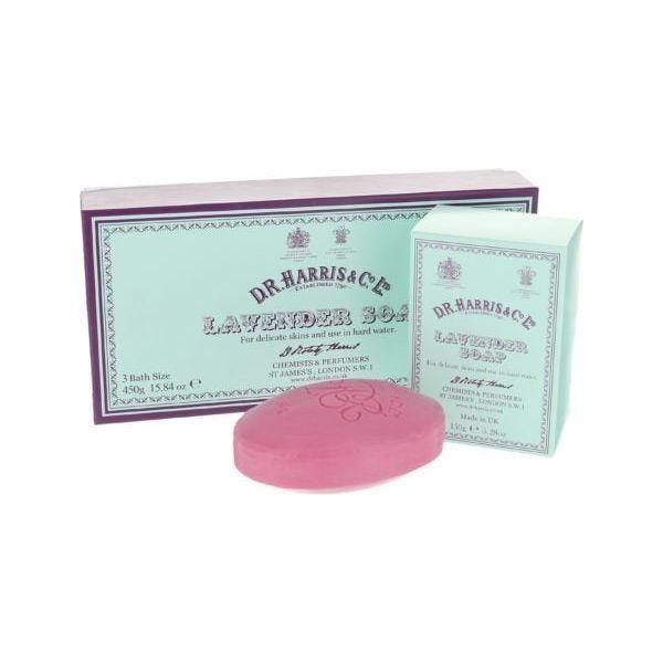 D. R. Harris & Co Caja de 3 Jabones de Baño de Lavanda 450g