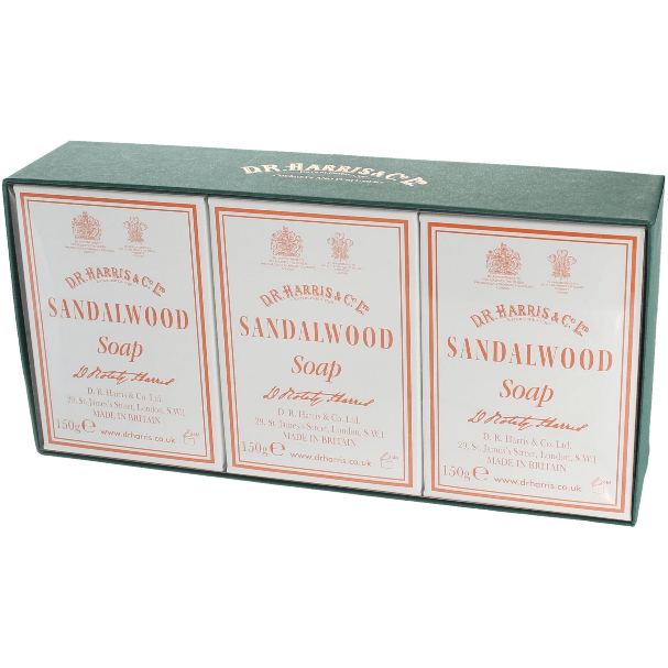 Savon de bain D. R. Harris & Co au bois de santal - Boîte de 3 x 150g