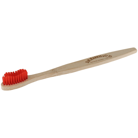 Cepillo de dientes de cerdas medianas D.R Harris con acentos rojos