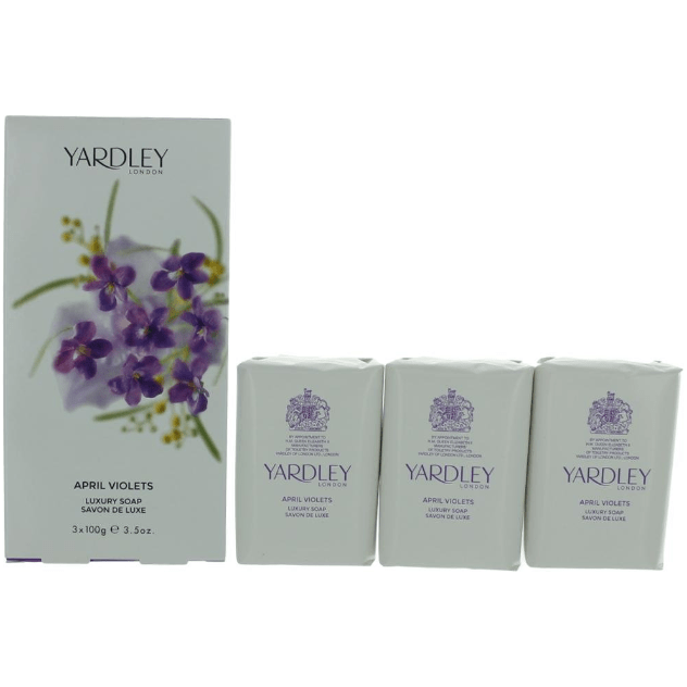 Juego de Jabones de Barra de Lujo Yardley April Violets - 3 x 3.5oz