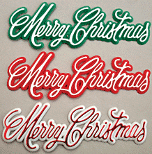 Merry Christmas Plaques - Red, White, and Green - 144 Count