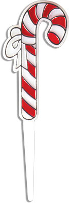 Piques en forme de canne en bonbon de 2-1/2" - 72 pièces