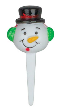 3D Puffy Snowman Head Picks - Available in 12 and 60 Count