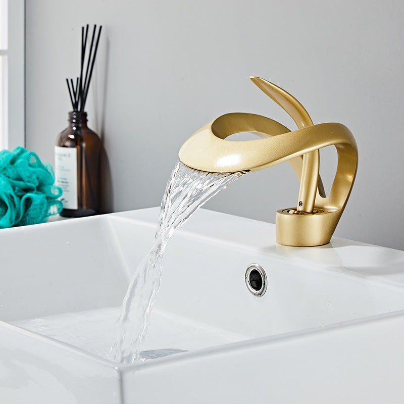 Elegant Waterfall Bathroom Sink Faucet