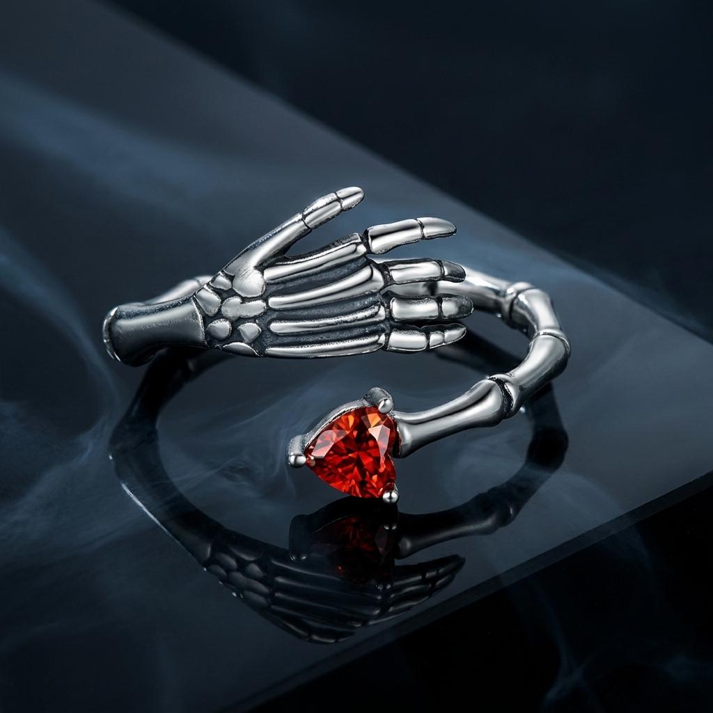 Anillo oxidado con pavé de CZ en plata esterlina 925