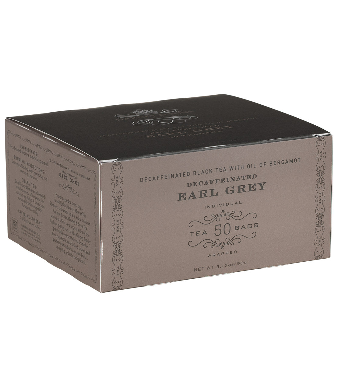 Decaf Earl Grey Tea - Box of 50 Wrapped Teabags