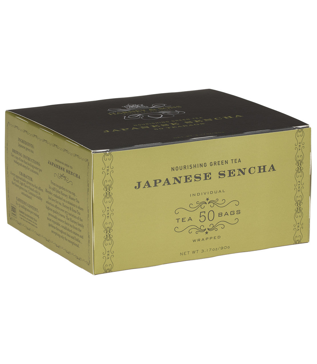 Té Verde Sencha Japonés, Caja de 50 Bolsitas de Té Envuelto
