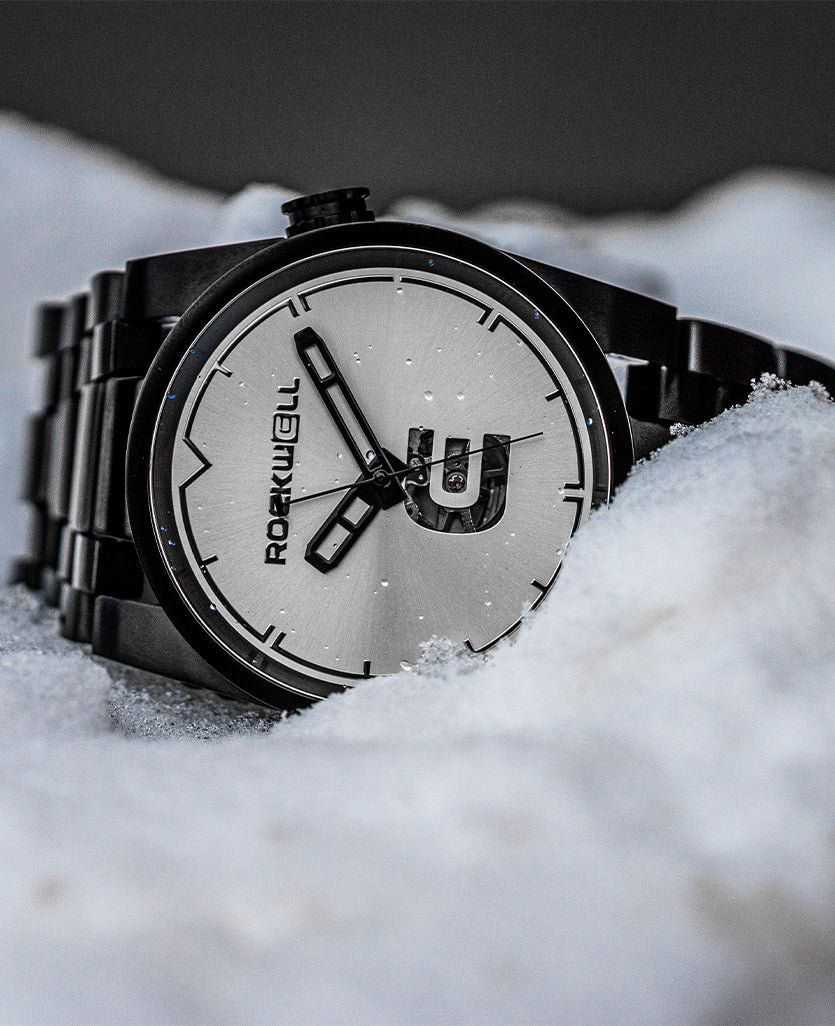 Montre automatique 50 mm - Édition Lincoln (Noir/Argent)