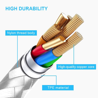 qCable C100 Silver USB-C Charging Cable