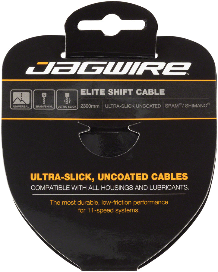 Câble de dérailleur Jagwire Elite Ultra-Slick - 1,1 x 2300 mm en acier inoxydable
