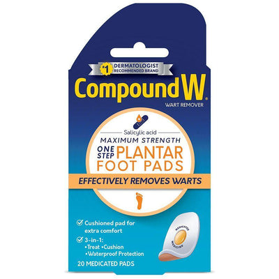 Compound W Maximum Strength Plantar Wart Remover Foot Pads