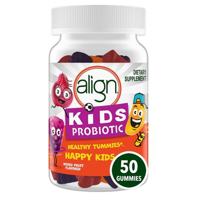 Gommes Probiotiques Align pour Enfants, Soutien Digestif, Fruits Mélangés, 50 Comptes