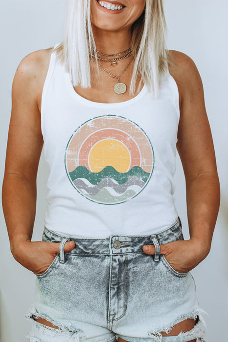 Sunset Ocean Racerback Tank Top