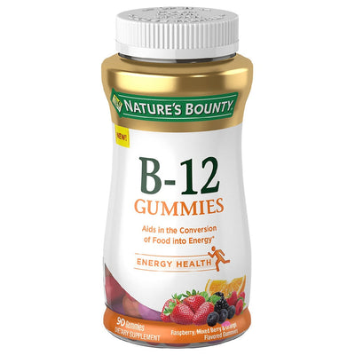 Nature's Bounty Vitamin B12 Gummies - Raspberry, Mixed Berry & Orange
