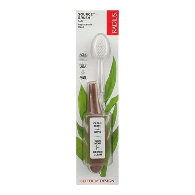 Brosse à dents super douce Radius Source Floss Brush avec tête remplaçable