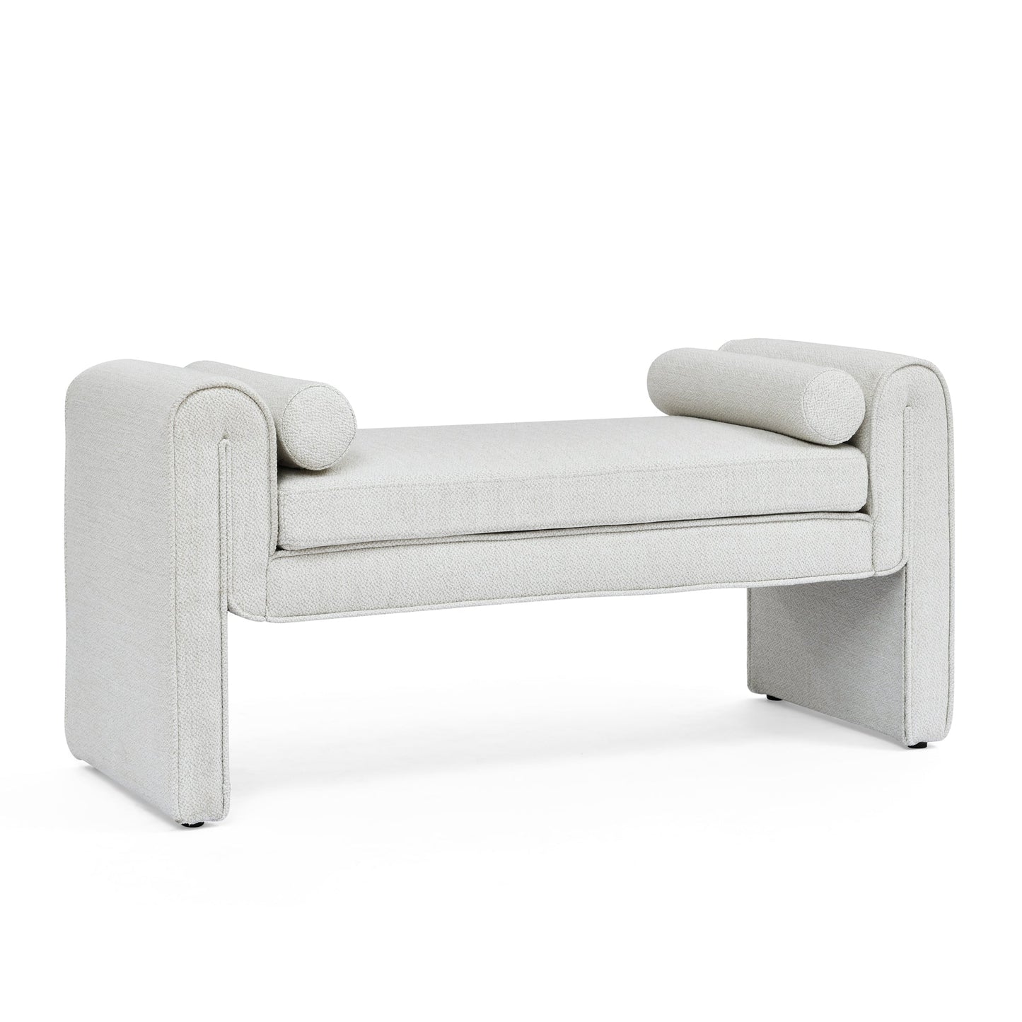 Bedroom storage stool, linen storage stool, large storage space, 50.39 inches white - Korvel