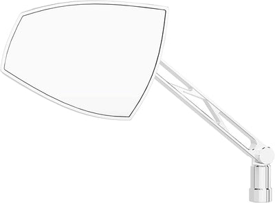 Highsider Wave Chrome Motorcycle Mirrors - Stylish & Functional - Korvel