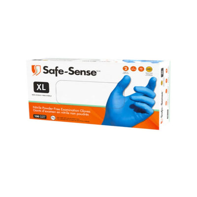Safe-Sense Powder-Free Nitrile Gloves, X-Large (100 Count)