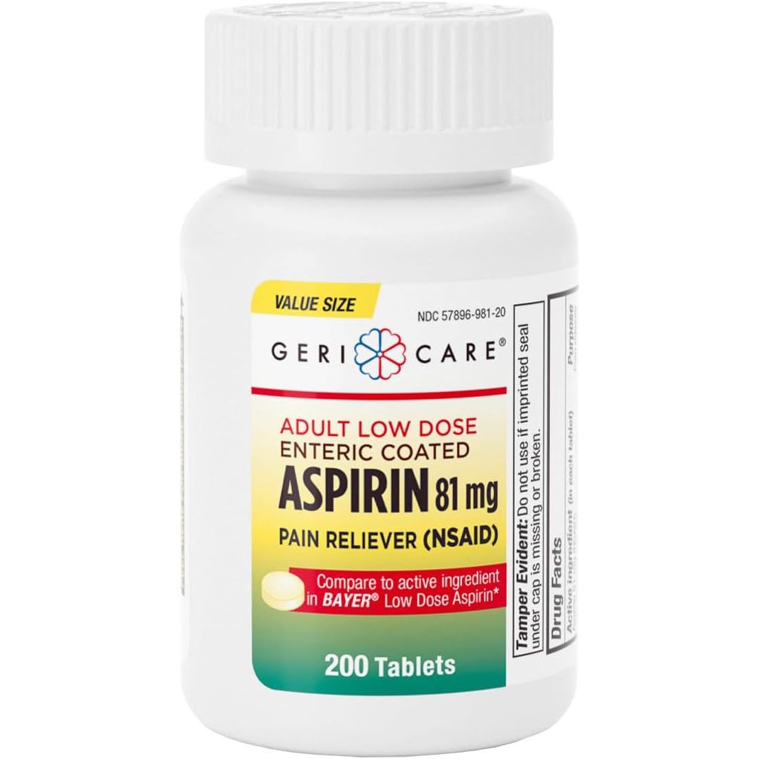 Aspirin ADT LWDS TB 81mg - 200 Enteric Coated Tablets