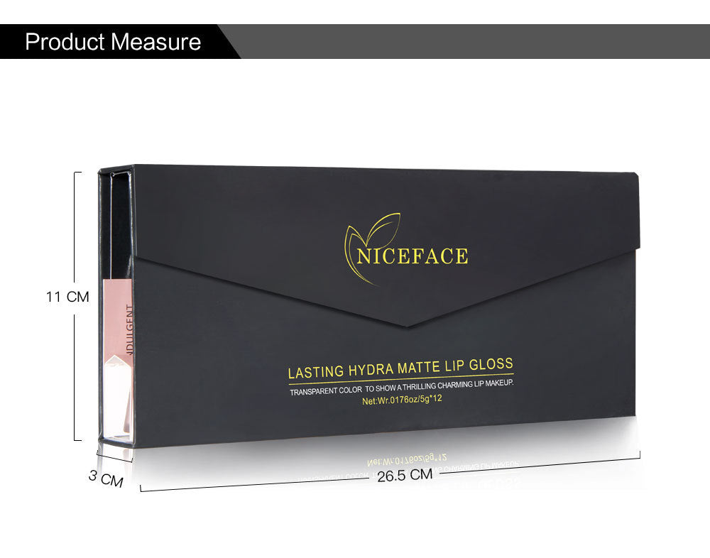 Niceface 12 Color Lip Gloss Gift Box Set