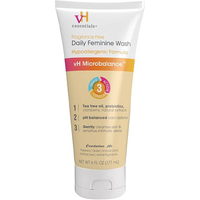 vH Essentials Lavado Femenino Diario con Aceite de Árbol de Té y Prebióticos - 6 Oz