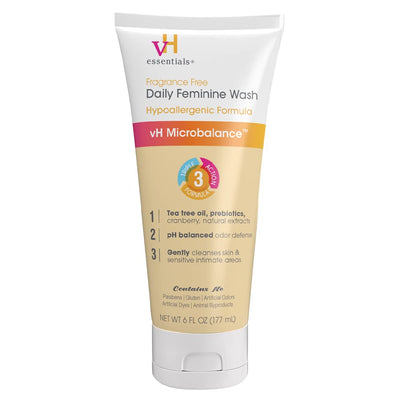 vh essentials Lavado Femenino Diario, Sin Fragancia - 6 fl oz