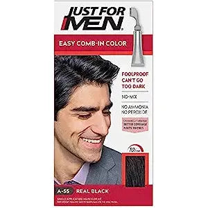 Just For Men AutoStop Coloración de Cabello a Prueba de Errores - Negro Real A-55