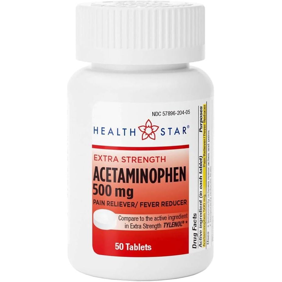 Tylenol Extra Strength Acetaminophen 500 mg - 50 Comprimidos