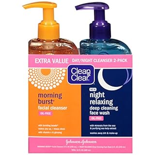 Clean & Clear Day/Night Acne Face Wash 2-Pack - 8 fl oz