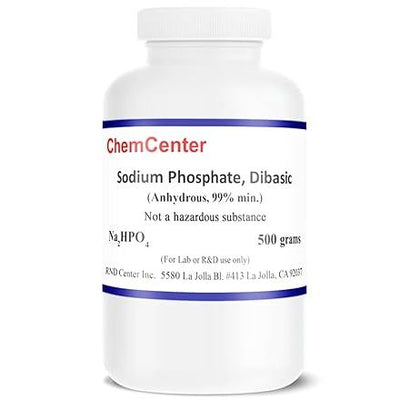 Sodium Phosphate Dibasic Anhydrous Powder, 500 Grams