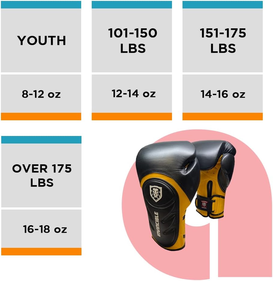 Gants d'entraînement en cuir professionnels Invincible Fight Gear