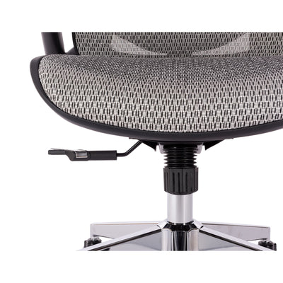 GREY Ergonomic Mesh Office Chair High Back - Adjustable Headrest with Flip-Up Arms - Korvel
