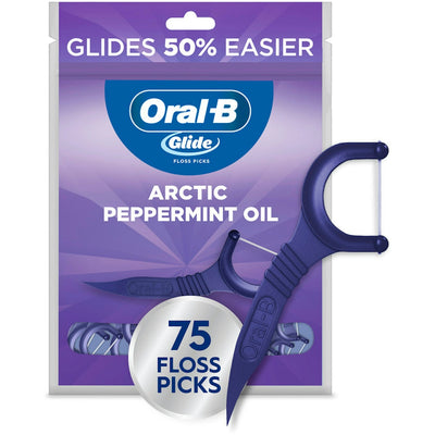 Oral-B Glide Arctic Peppermint Oil Dental Floss Picks
