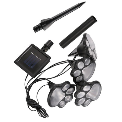 Outdoor 4 LED Solar Animal Paw Light Portable Solar Lamp Light - Korvel
