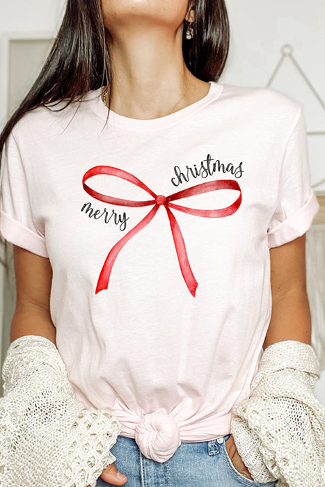 Camiseta con lazo de Feliz Navidad 5256