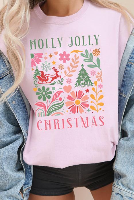 Holly Jolly Christmas Oversized Tee