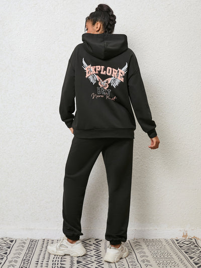 Ensemble de sweat à capuche et de pantalon de survêtement graphique