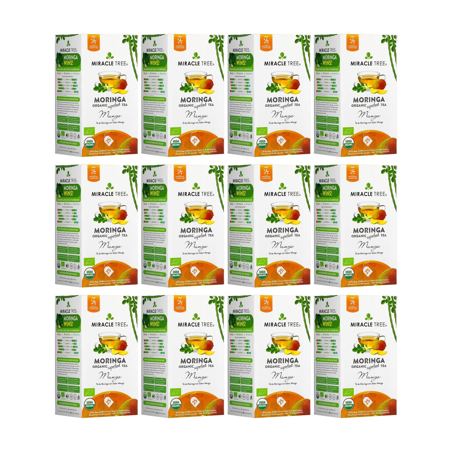 Té de Moringa Orgánico con Sabor a Mango