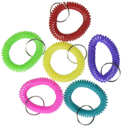 Ensemble de porte-clés bracelets spirales en coil de 12 pièces