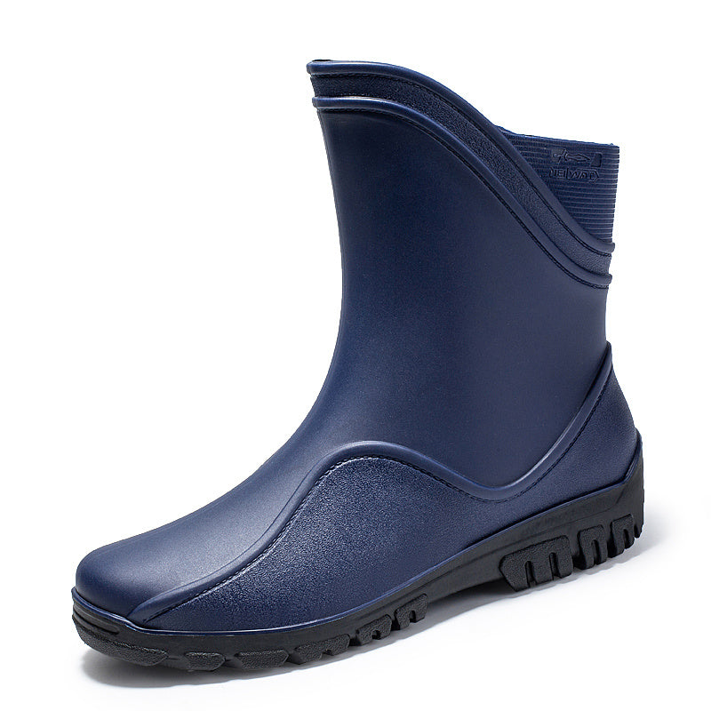 Men's Mid-Tube Waterproof Outdoor Boots