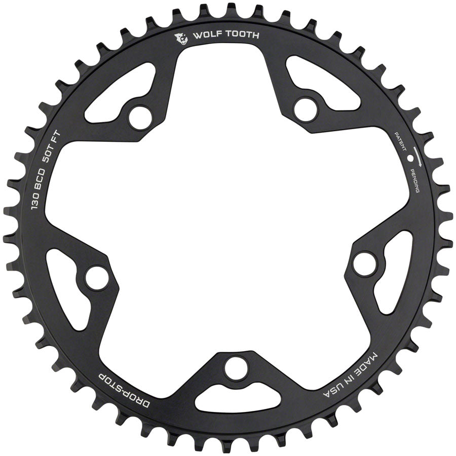 Wolf Tooth 130 BCD Road Cyclocross Chainring - 50t Black