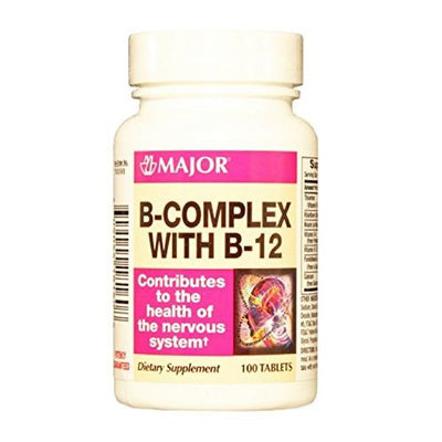 Premium Vitamin B-Complex with B-12 - 100 Tablets