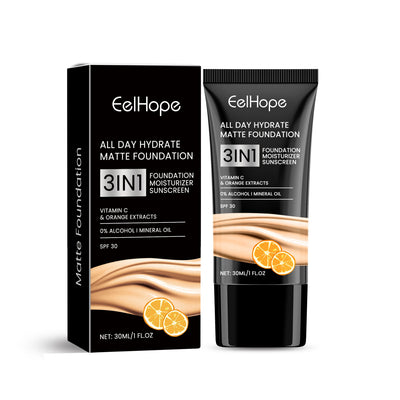 Moisturizing Matte Foundation Natural Lightweight Brightening Facial Skin Care Moisturizing Foundation Without Removing Makeup - Korvel