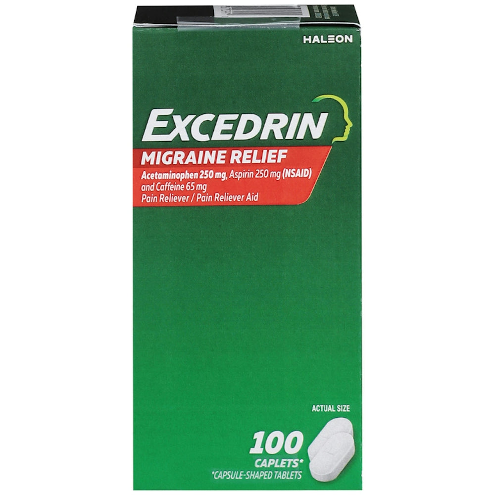 Excedrin Caplets para el Alivio del Dolor de Cabeza por Migraña
